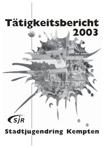 Tätigkeitsbericht 2003 - Stadtjugendring Kempten