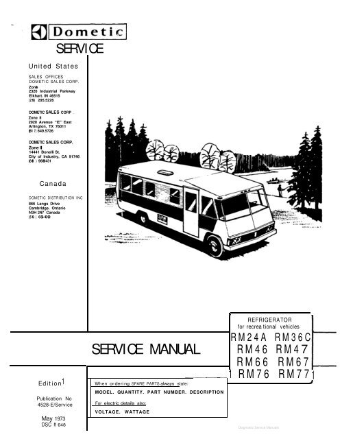Dometic RM77 Service Manual (1021KB) - Bryant RV Services