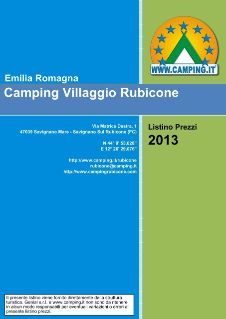 Camping Villaggio Rubicone Emilia Romagna - Camping.it