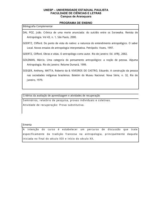 2012 - Faculdade de CiÃªncias e Letras - Unesp