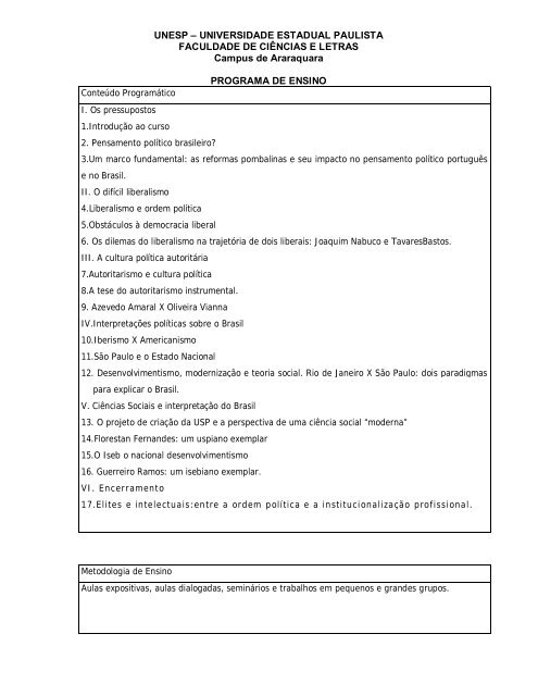 2012 - Faculdade de CiÃªncias e Letras - Unesp