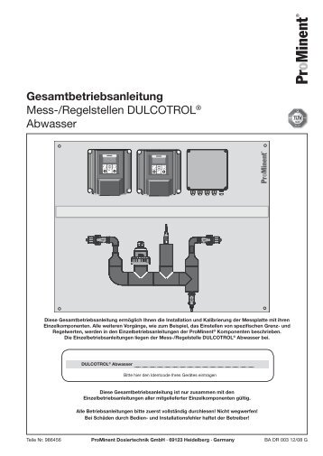 Mess-/Regelstellen DULCOTROLÂ® Abwasser - ProMinent