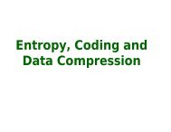 Entropy, Coding and Data Compression