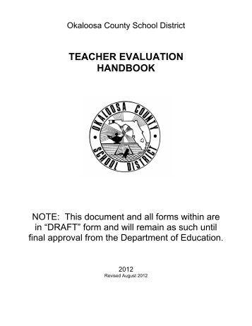 teacher evaluation handbook - Okaloosa County School District