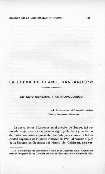 LA CUEVA DE SUANO, SANTANDER (1) - Repositorio de la ...
