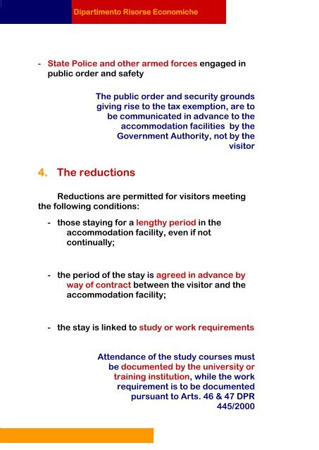 GUIDE TO THE TOURIST ACCOMMODATION TAX - Comune di Roma