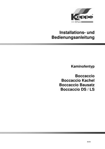 Installations- und Bedienungsanleitung - Koppe