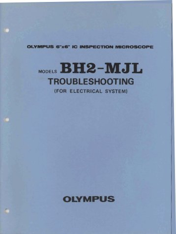 Olympus BH2-MJL electrical troubleshooting manual