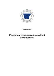 Pomiary przemieszczeÅ metodami elektrycznymi