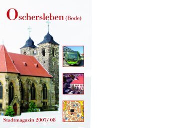 Stadtsanierung in Oschersleben (Bode) - Stadtmagazin BS GmbH