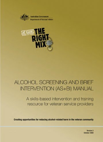 Alcohol Screening and Brief Intervention (AS+BI) Manual