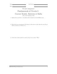 Fundamentals of Circuits I: Current Models, Batteries & Bulbs