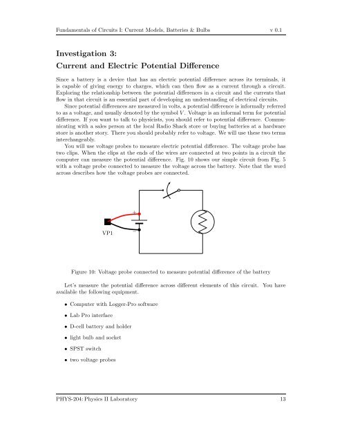 Fundamentals of Circuits I: Current Models, Batteries & Bulbs