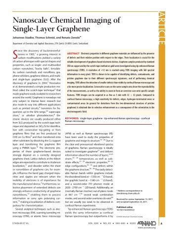 Nanoscale Chemical Imaging of Single-Layer Graphene - NT-MDT