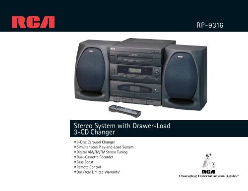 Stereo System with Drawer-Load 3-CD Changer RP-9316