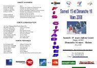 Samedi 15 mars slalom Geant Dimanche 16 mars Slalom - FIS-CIT