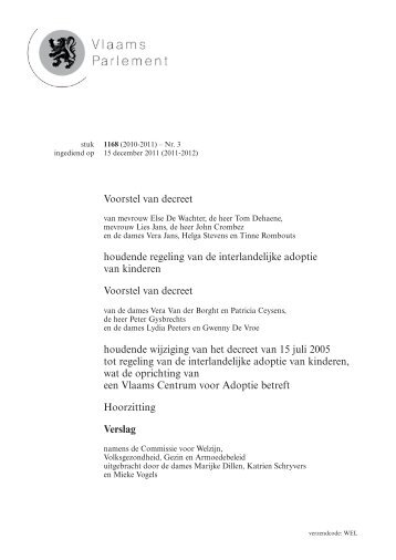 Tekst - Vlaams Parlement