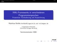 XML-Frameworks in verschiedenen ... - Matthias Bethke