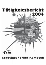 Tätigkeitsbericht 2004 - Stadtjugendring Kempten