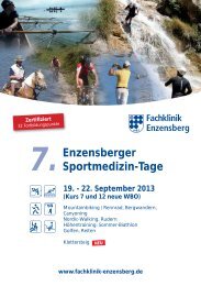 Enzensberger Sportmedizin-Tage 7. 19. - 22. September 2013 - Spitta