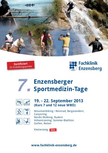 Enzensberger Sportmedizin-Tage 7. 19. - 22. September 2013 - Spitta