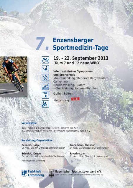 Enzensberger Sportmedizin-Tage 7. 19. - 22. September 2013 - Spitta