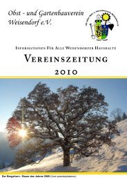Vereinszeitung 2010 - Obst- und Gartenbauverein Weisendorf ...