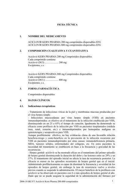 aciclovir kern precio