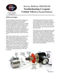 Troubleshooting Cryogenic Coolant Valves in Thermal Platforms