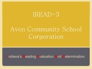 IREAD-3 - Avon Community School Corporation