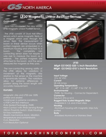 LP30 Magnetic Linear Position Sensor - GSNA.com