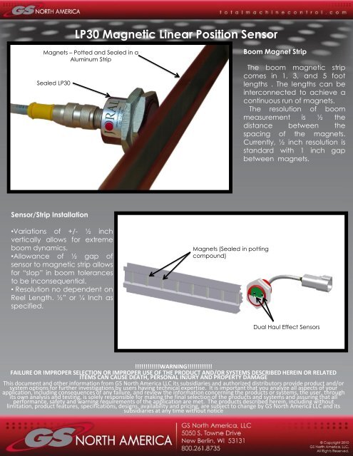 LP30 Magnetic Linear Position Sensor - GSNA.com