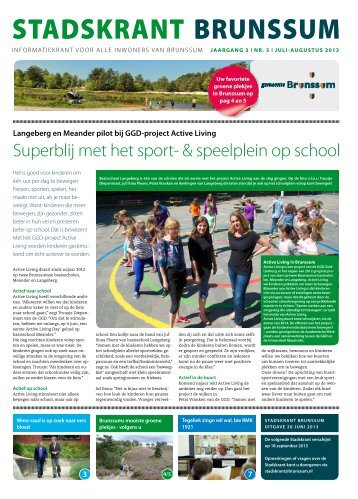 Stadskrant Brunssum, uitgave juli-augustus 2013 - Gemeente ...