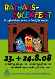 Festprogramm - Evangelische Kirchengemeinde Burgholzhausen