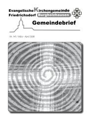 Gemeindebrief MÃ¤rz â April 2008 - Evangelische Kirchengemeinde ...