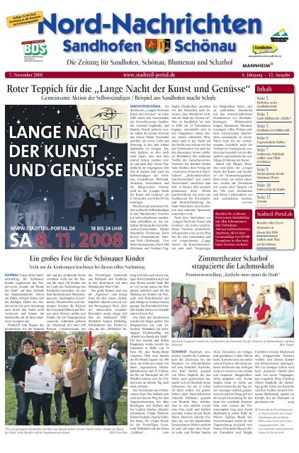 Nord Nachrichten Ausgabe 12 2008 Stadtteil Portal Mannheim