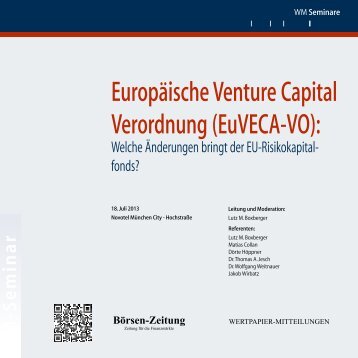 EuropÃ¤ische Venture Capital Verordnung (EuVECA-VO):