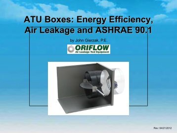 VAV Boxes: Energy Efficiency, Air Leakage and ASHRAE 90.1 - NEBB