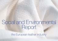 Social and Environmental Report of the European Leather Industry