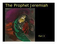 The Prophet Jeremiah - Congregation Yeshuat Yisrael