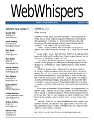 Web News 11/98 - WebWhispers Nu-Voice Club
