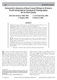 Volumetric Analysis of Root Canal Fillings in Primary Teeth Using ...