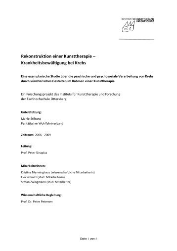 Abschlussbericht (pdf) - Institut fÃ¼r Kunsttherapie und Forschung