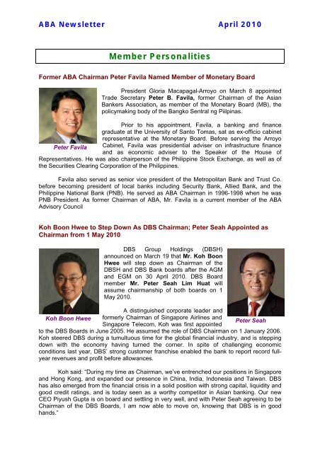 Member Personalities - Asian Bankers Association