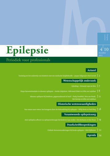 Epilepsie, periodiek voor professionals (december 2012)
