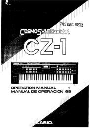 Casio CZ-1 Owner's Manual - Fdiskc