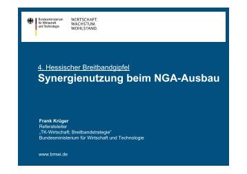 Synergienutzung beim NGA-Ausbau - Breitband in Hessen