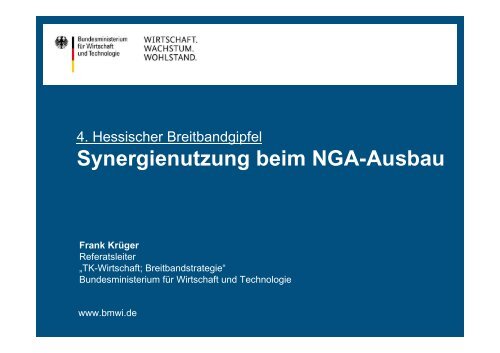 Synergienutzung beim NGA-Ausbau - Breitband in Hessen