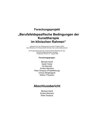 Abschlussbericht als PDF - Institut fÃ¼r Kunsttherapie und Forschung