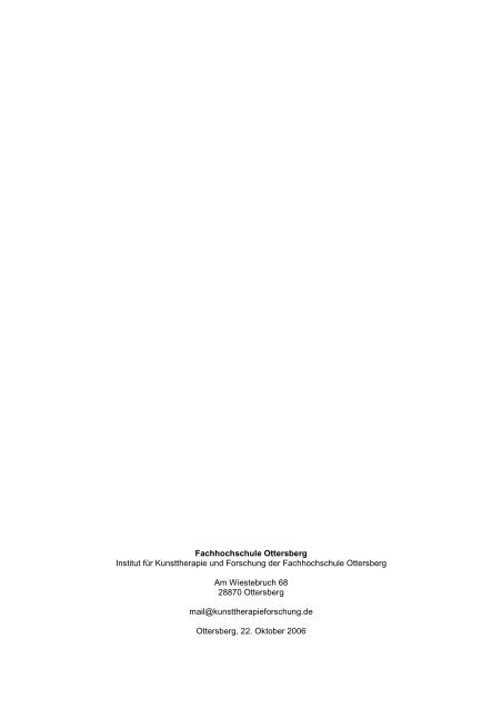Abschlussbericht als PDF - Institut fÃ¼r Kunsttherapie und Forschung